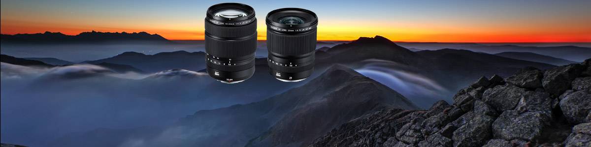 Fuji GF23mm a 32-64mm - objektvy pre Landscape - porovnanie